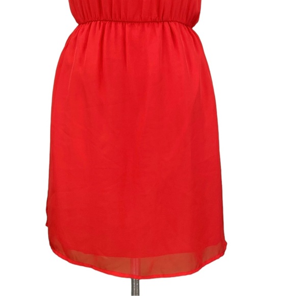 Lulu’s Red and Cream Mini Blouson Halter Dress - Picture 5 of 16